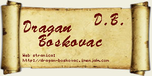 Dragan Boškovac vizit kartica